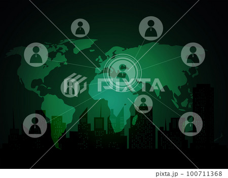 Modern social connection technologies background. 100711368