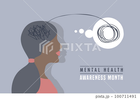 mental health awareness month concept woman brain mental health awareness month concept woman brain 100711491