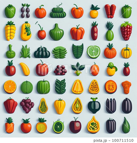 individual fruits and vegetables pictures