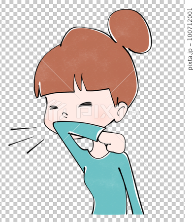 Cough etiquette Female illustration 100712001