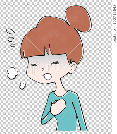 Poor physical condition (dyspnea) Illustration of a woman Poor physical condition (dyspnea) Illustration of a woman 100712648