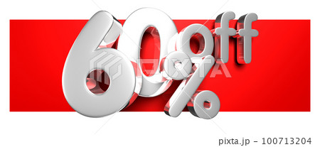 60 percent off 3D illustration. 100713204