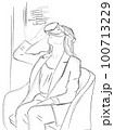 Woman wearing VR Glasses Vector storyboard. Innovation and Communication in Metaverse Digital Virtual Reality concepts 100713229