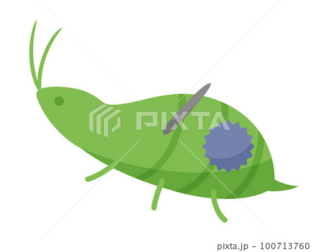 ウイルスを運ぶアブラムシのイラスト ウイルスを運ぶアブラムシのイラスト 100713760