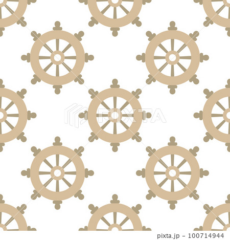 flat seamless pattern of navigation ship wheel flat seamless pattern of navigation ship wheel 100714944