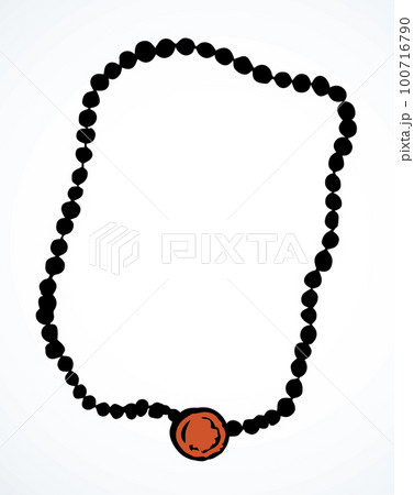 Antique beads. Vector drawing frame 100716790