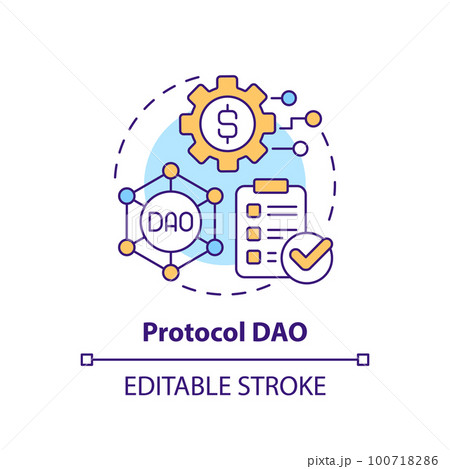 Protocol DAO Concept Icon. Decentralized...のイラスト素材 [100718286] - PIXTA