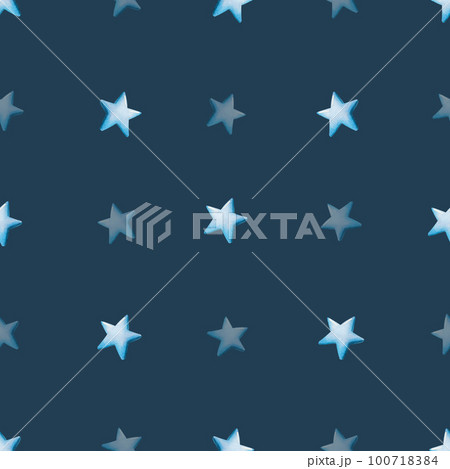 Watercolor seamless pattern with blue stars. Hand painting on an isolated background. For designers, decoration, postcards, wrapping paper, scrapbooking, covers, invitations, posters and textile Watercolor seamless pattern with blue stars. Hand painting on an isolated background. For designers, decoration, postcards, wrapping paper, scrapbooking, covers, invitations, posters and textile 100718384