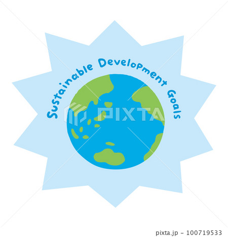 地球_アジア・オセアニア・アメリカ_sdgs3_バクダン水色_主線無し 地球_アジア・オセアニア・アメリカ_sdgs3_バクダン水色_主線無し 100719533