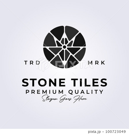stone tiles sign symbol logo vector illustration design stone tiles sign symbol logo vector illustration design 100723049
