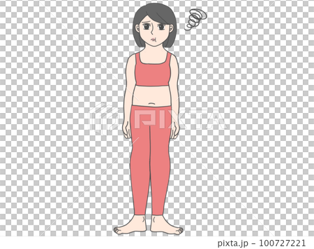 患有肥胖症的女人 100727221