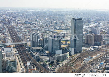 名古屋駅前ミッドランドスクエアビル展望台スカイプロムナードから見たささしまライブ 名古屋駅前ミッドランドスクエアビル展望台スカイプロムナードから見たささしまライブ 100729941