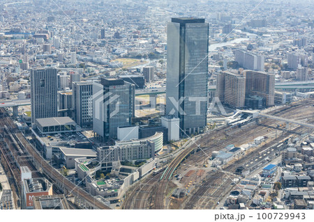 名古屋駅前ミッドランドスクエアビル展望台スカイプロムナードから見たささしまライブ 100729943