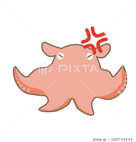 激怒するメンダコのキャラクターのイラスト素材 [100734243] - PIXTA