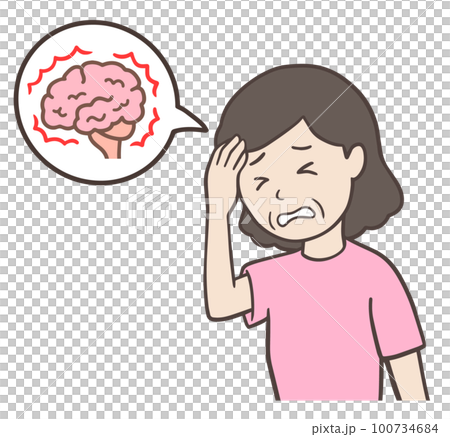 患有腦部症狀的中年婦女阿姨 患有腦部症狀的中年婦女阿姨 100734684