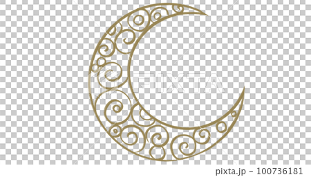 Starry night moon star night sky decorative gold blue ornament illustration art Starry night moon star night sky decorative gold blue ornament illustration art 100736181