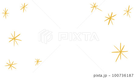 Starry night moon star night sky decorative gold blue ornament illustration art 100736187