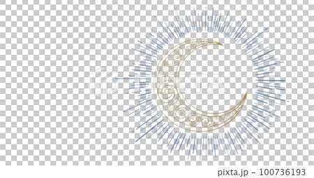 Starry night moon star night sky decorative gold blue ornament illustration art Starry night moon star night sky decorative gold blue ornament illustration art 100736193