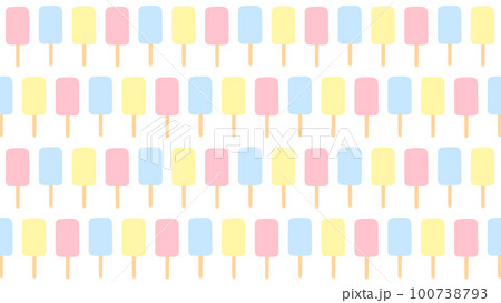 アイスキャンディーのイラストの背景素材　16:9 100738793