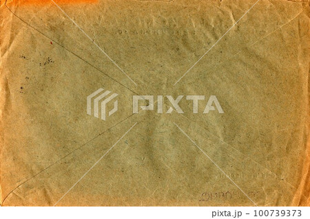 Back of an old used envelope. Rich stain and...の写真素材 [100739373] - PIXTA