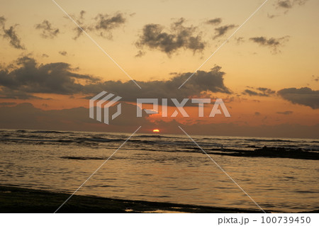 Sunrise at gwangchigi beach 100739450