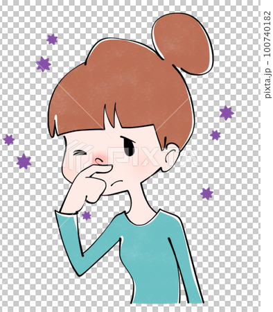 過敏反應女性插畫 100740182