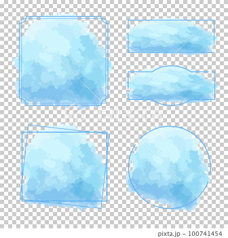 set of watercolor frames set of watercolor frames 100741454