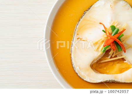 Steamed Cod Fish with Soy Sauce Steamed Cod Fish with Soy Sauce 100742057