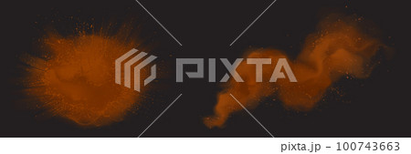 Cacao powder or coffee explosion splash vector 100743663