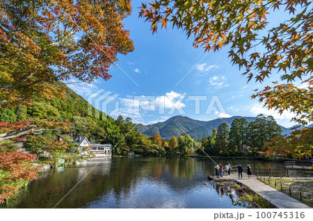 秋の金鱗湖 100745316