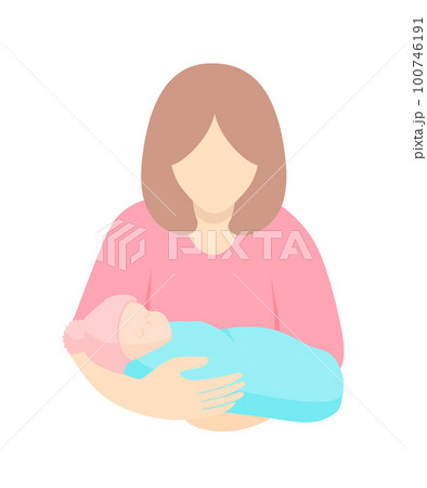 mother and baby icon design Mom hugs her child.  100746191