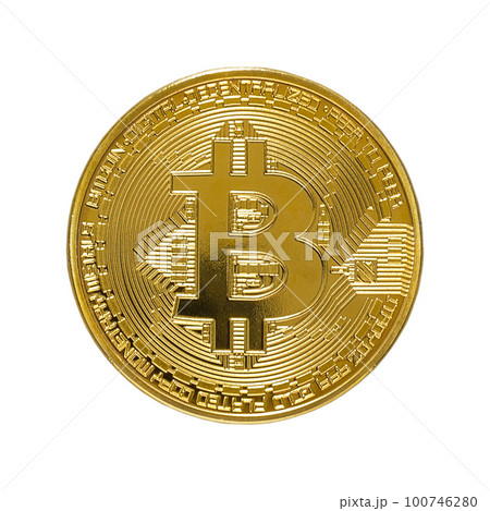Bitcoin on white background Bitcoin on white background 100746280