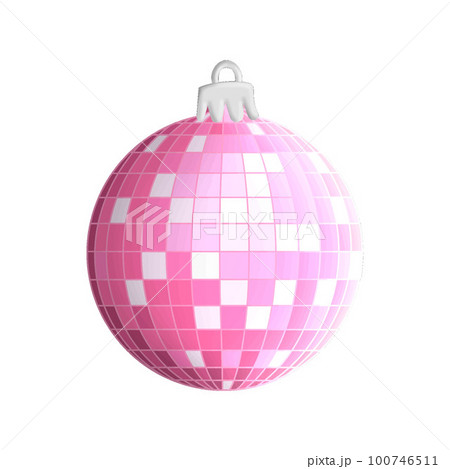 Pink Glitter Party Ball New Year Disco Party illustration isolated Clipart 100746511