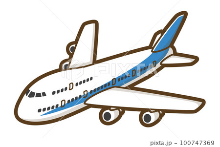 お礼や感謝伝えるプチギフト 飛行機（旅客機）のイラスト素材 [100747369] - PIXTA イラスト
