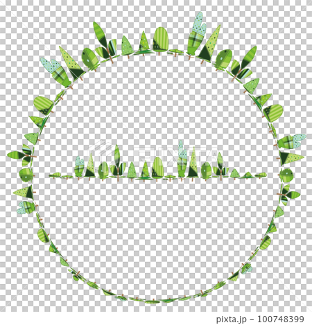 拼布狀布料樹紋綠清新綠圓 100748399