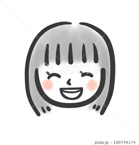 楽しそうな女性のイラスト 100749174