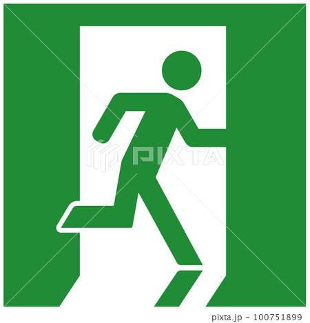 非常口のアイコン・ピクトグラム・サイン 非常口のアイコン・ピクトグラム・サイン 100751899