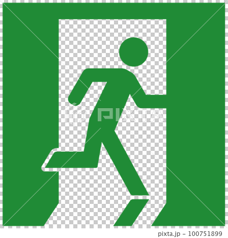 非常口のアイコン・ピクトグラム・サイン 非常口のアイコン・ピクトグラム・サイン 100751899