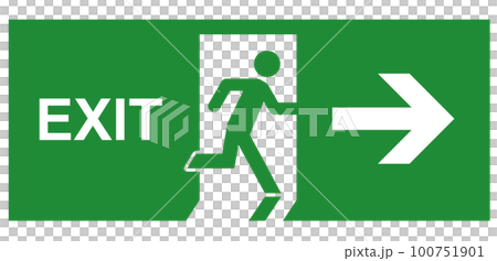 非常口のアイコン・ピクトグラム・サイン 非常口のアイコン・ピクトグラム・サイン 100751901