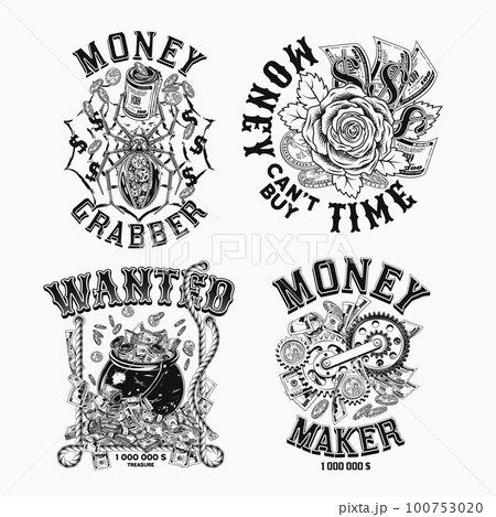 money tattoo stencils