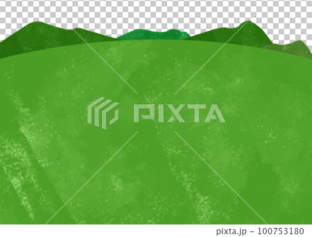 山和綠色背景插圖素材 100753180