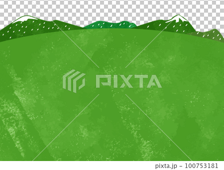 山和綠色背景插圖素材 100753181
