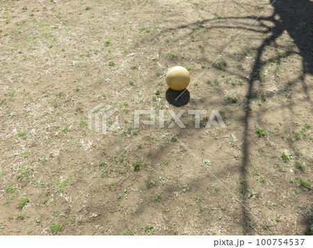 黄色いボールと公園の広場 黄色いボールと公園の広場 100754537