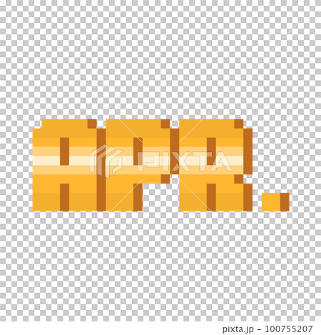 Pixel art gold short april text. Pixel art gold short april text. 100755207