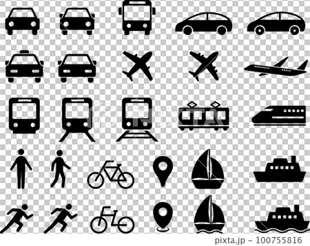 矢量交通圖標集 100755816