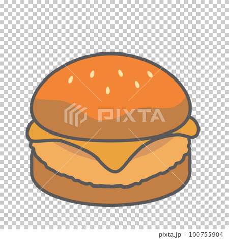 illustration of fish burger 100755904