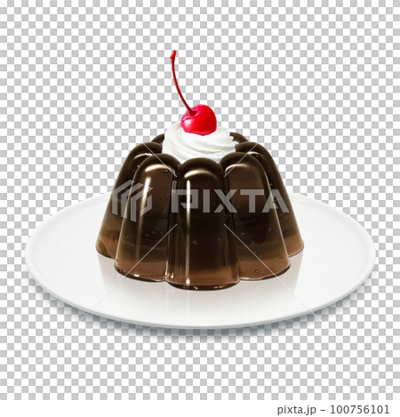 Coffee jelly illustration real 100756101