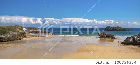 Urban Beach of Celorio, Las Camaras Beach, Palombina Beach, Celorio, Llanes, Spain 100756334