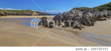 Urban Beach of Celorio, Palombina Beach, Celorio, Llanes, Spain 100756355