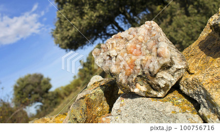 Druze of Milky Quartz Crystals, Sierra de Guadarrama National Park, Spain Druze of Milky Quartz Crystals, Sierra de Guadarrama National Park, Spain 100756716